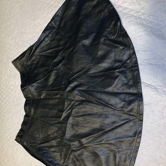 American Apparel leather circle skirt